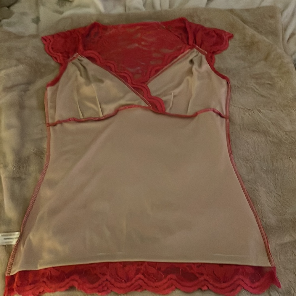 Beautiful Cap Sleeve Lace Top by Boston Proper Size Sm. Color is Forget Me Not - Picture 7 of 7